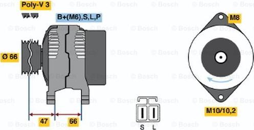 BOSCH 0 986 036 471 - Generator / Alternator allinparts.ro