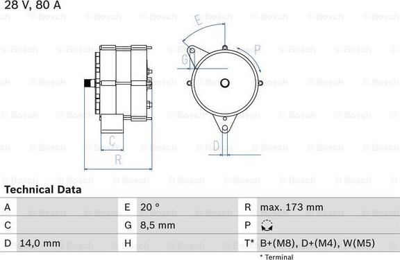 BOSCH 0 986 037 760 - Generator / Alternator allinparts.ro