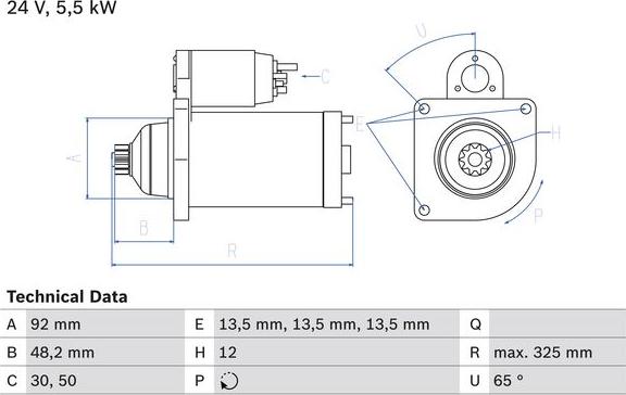 BOSCH 0 986 021 480 - Starter allinparts.ro