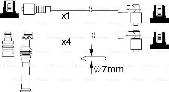 BOSCH 0 986 357 144 - Set cablaj aprinder allinparts.ro