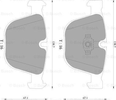 BOSCH 0 986 AB4 571 - Set placute frana,frana disc allinparts.ro