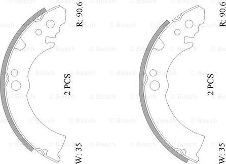 BOSCH 0 986 AB0 034 - Set saboti frana - allinparts.ro