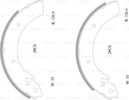 BOSCH 0 986 AB0 886 - Set saboti frana - allinparts.ro