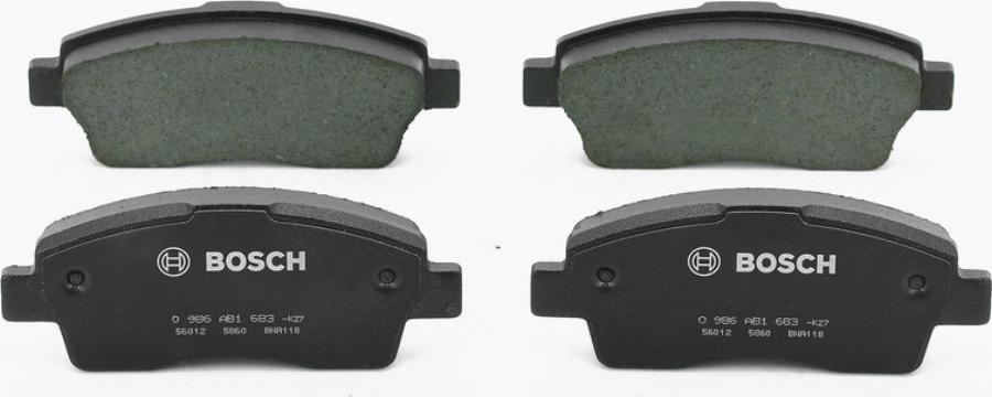 BOSCH 0986AB1683 - Set placute de frana,frana de parcare cu disc allinparts.ro