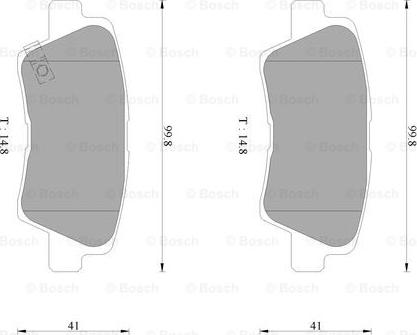 BOSCH 0 986 AB3 100 - Set placute frana,frana disc - allinparts.ro