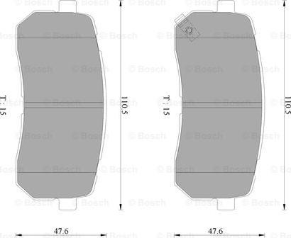 BOSCH 0 986 AB3 101 - Set placute frana,frana disc allinparts.ro