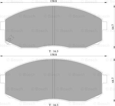 BOSCH 0 986 AB3 113 - Set placute frana,frana disc allinparts.ro