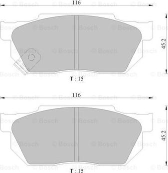 BOSCH 0 986 AB2 225 - Set placute frana,frana disc allinparts.ro