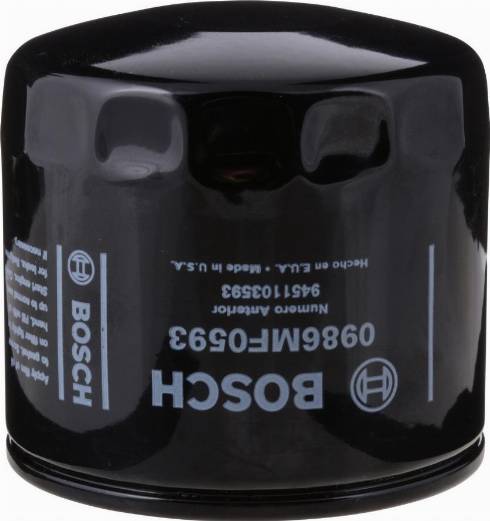 BOSCH 0 986 MF0 593 - Filtru ulei allinparts.ro