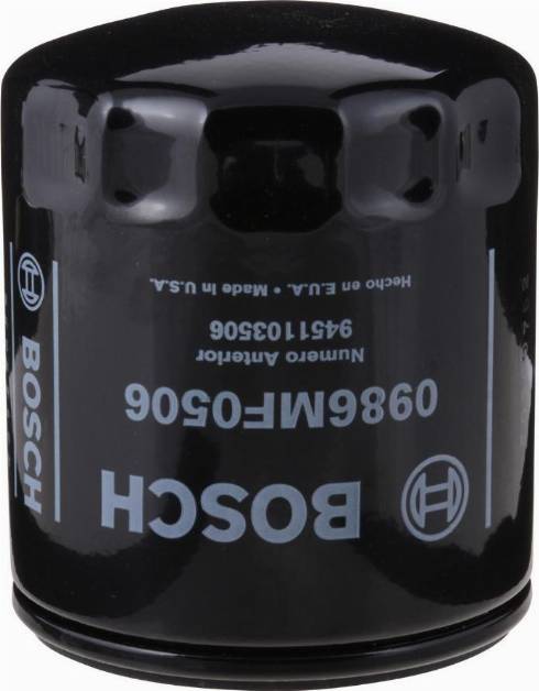 BOSCH 0 986 MF0 506 - Filtru ulei - allinparts.ro
