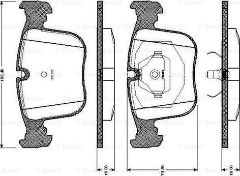 BOSCH 0 986 TB2 664 - Set placute frana,frana disc - allinparts.ro