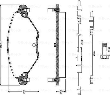 BOSCH 0 986 TB2 399 - Set placute frana,frana disc allinparts.ro