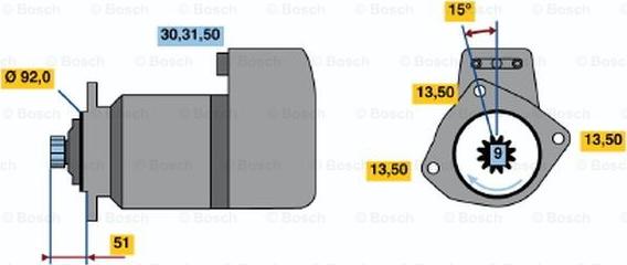 BOSCH 0 001 416 078 - Starter - allinparts.ro
