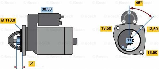 BOSCH 0 001 263 004 - Starter allinparts.ro