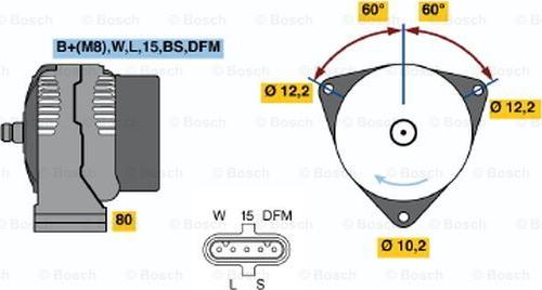 BOSCH 0 986 047 430 - Generator / Alternator - allinparts.ro