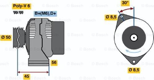 BOSCH 0 124 325 117 - Generator / Alternator - allinparts.ro