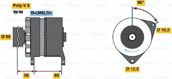 BOSCH 0 120 469 028 - Generator / Alternator - allinparts.ro