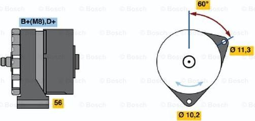 BOSCH 0 120 468 045 - Generator / Alternator allinparts.ro