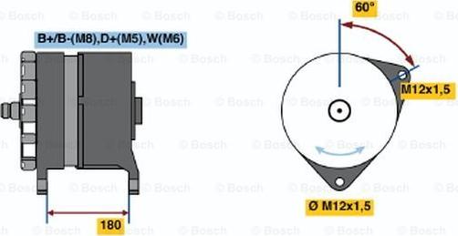 BOSCH 0 986 039 530 - Generator / Alternator allinparts.ro