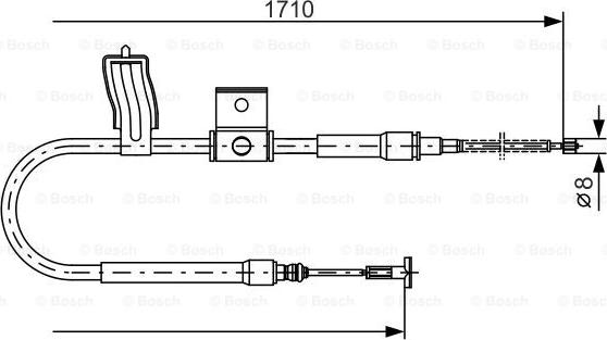BOSCH 1 987 477 829 - Cablu, frana de parcare - allinparts.ro