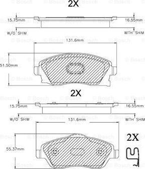 BOSCH F 03A 150 019 - Set placute frana,frana disc - allinparts.ro