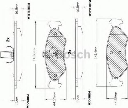 BOSCH F 03A 150 024 - Set placute frana,frana disc - allinparts.ro