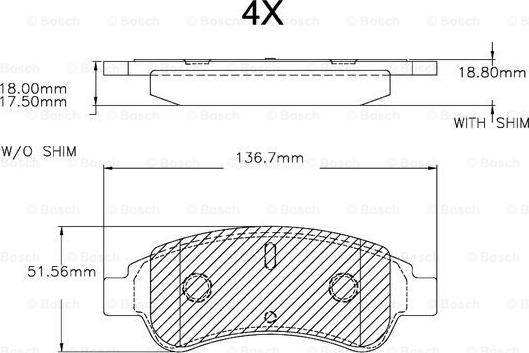 BOSCH F 03A 150 025 - Set placute frana,frana disc allinparts.ro
