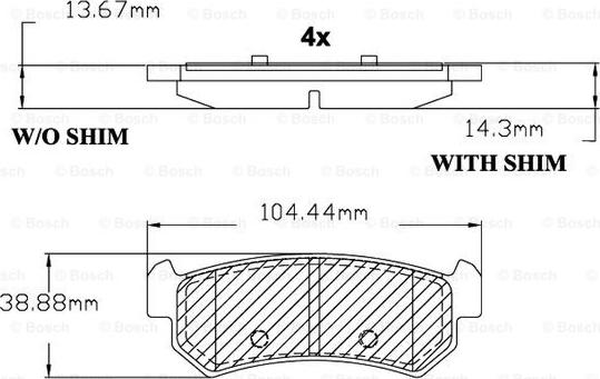 BOSCH F 03B 150 138 - Set placute frana,frana disc allinparts.ro