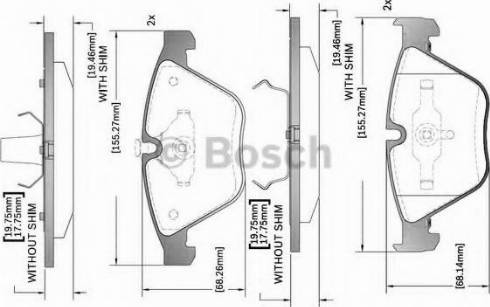 BOSCH F 03B 150 317 - Set placute frana,frana disc - allinparts.ro