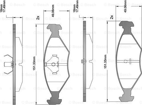 BOSCH F 03B 150 221 - Set placute frana,frana disc allinparts.ro