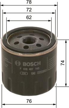 BOSCH F 026 407 143 - Filtru ulei allinparts.ro
