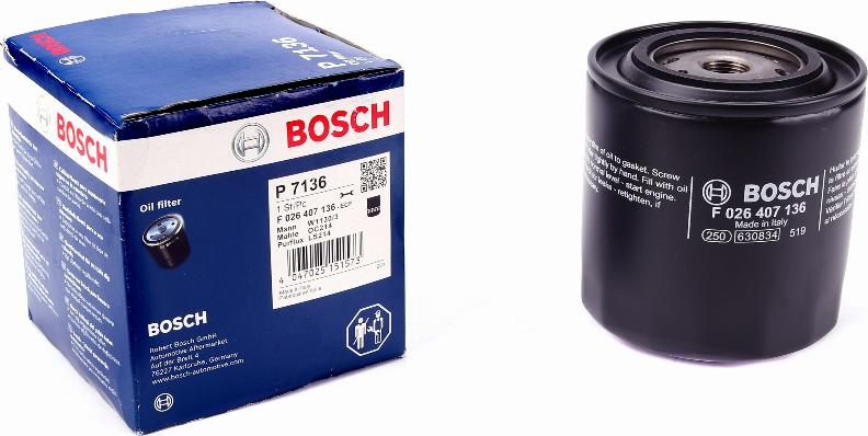 BOSCH F 026 407 136 - Filtru ulei allinparts.ro