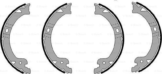 BOSCH F 026 008 021 - Set saboti frana, frana de mana allinparts.ro