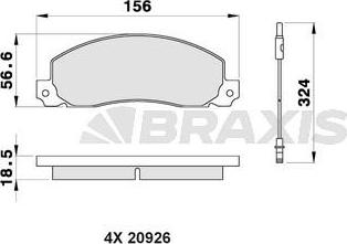 Braxis AB0200 - Set placute frana,frana disc - allinparts.ro