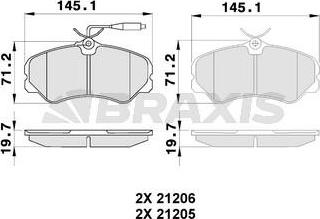 Braxis AB0235 - Set placute frana,frana disc allinparts.ro