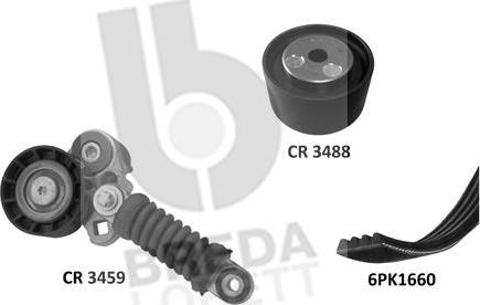 Breda Lorett KCA0048 - Set curea transmisie cu caneluri - allinparts.ro