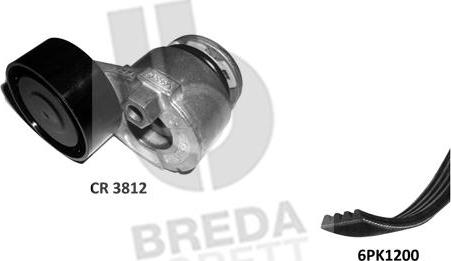 Breda Lorett KCA0042 - Set curea transmisie cu caneluri - allinparts.ro