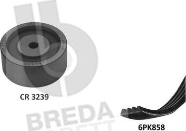 Breda Lorett KCA0047 - Set curea transmisie cu caneluri - allinparts.ro