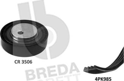 Breda Lorett KCA0055 - Set curea transmisie cu caneluri - allinparts.ro