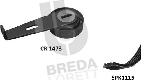Breda Lorett KCA0002 - Set curea transmisie cu caneluri allinparts.ro