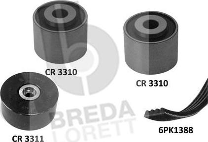 Breda Lorett KCA0015 - Set curea transmisie cu caneluri - allinparts.ro