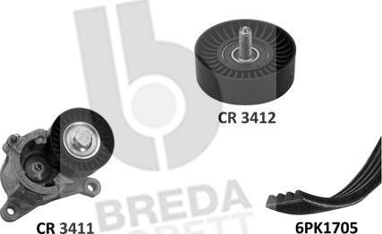 Breda Lorett KCA0018 - Set curea transmisie cu caneluri allinparts.ro