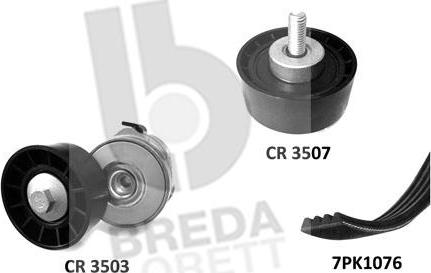 Breda Lorett KCA0024 - Set curea transmisie cu caneluri - allinparts.ro