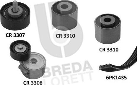 Breda Lorett KCA0021 - Set curea transmisie cu caneluri - allinparts.ro