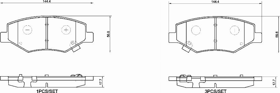 Brembo P90006N - Set placute frana,frana disc - allinparts.ro