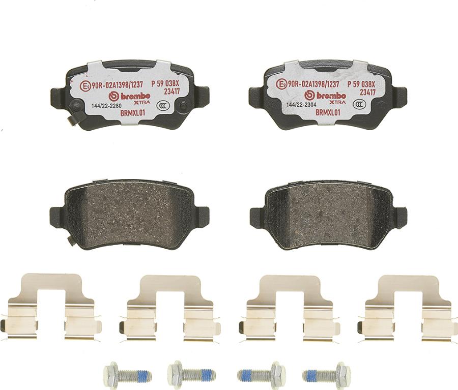 Brembo P 59 038X - Set placute frana,frana disc allinparts.ro
