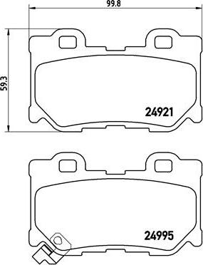 Brembo P 56 095 - Set placute frana,frana disc allinparts.ro