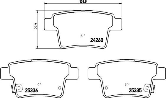 Brembo P 66 002 - Set placute frana,frana disc allinparts.ro