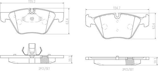 Brembo P06036N - Set placute frana,frana disc - allinparts.ro