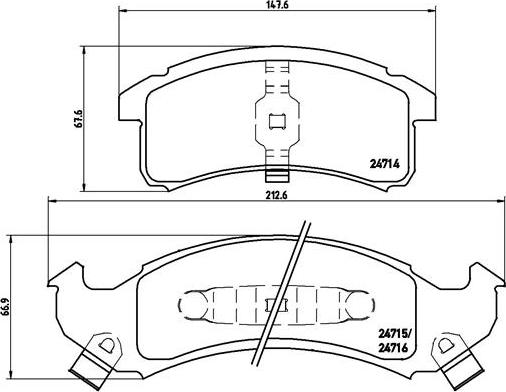Brembo P 07 002 - Set placute frana,frana disc allinparts.ro